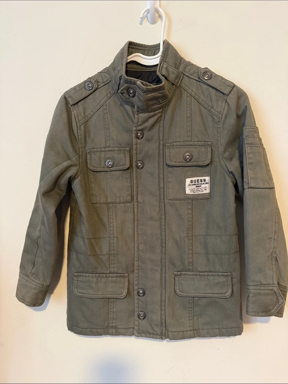 GUESS Kids Olive Green Utility Pea Coat